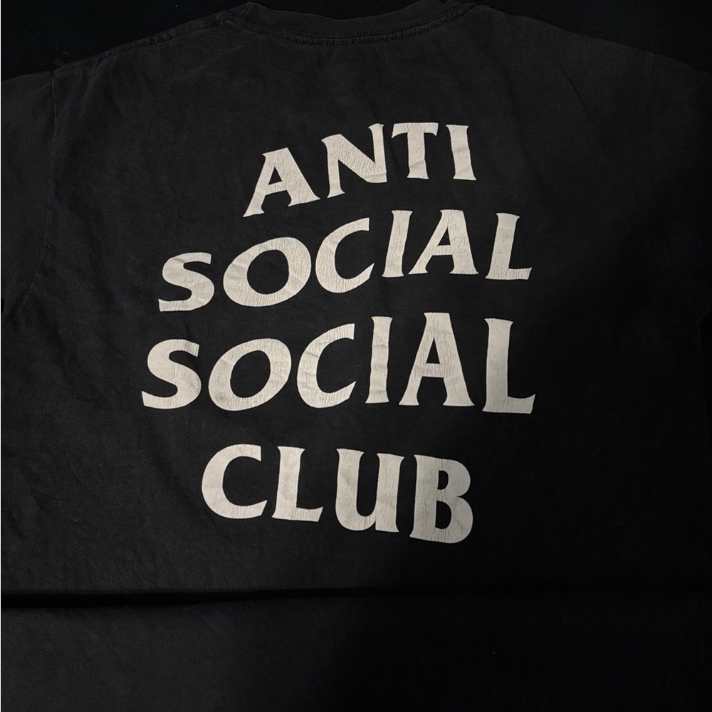 Anti Social Social Club Charcoal Tee with White Print